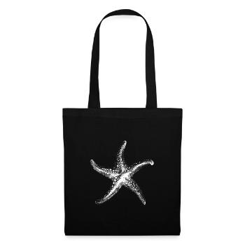 Black and White Starfish Silhouette - Tote Bag - black - Front