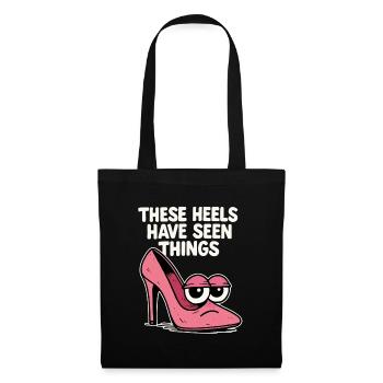 These heels have seen things | Comic High Heels - Tote Bag - black - Front