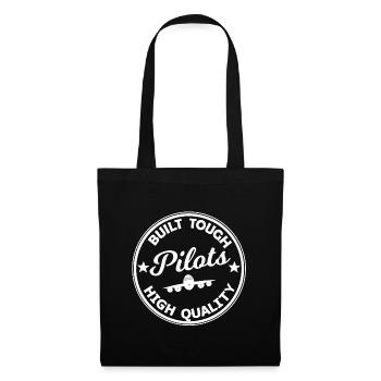 Pilot badge high quality aircraft - Tote Bag - black - Front
