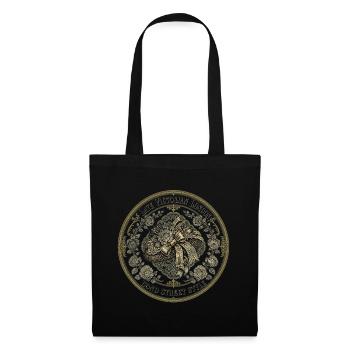 Rose à chapeau londonienne de la fin de l’époque victorienne - Sac en tissu - noir - Devant