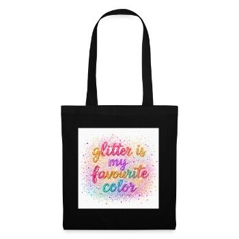 Les paillettes sont ma couleur préférée - Sac en tissu - noir - Devant