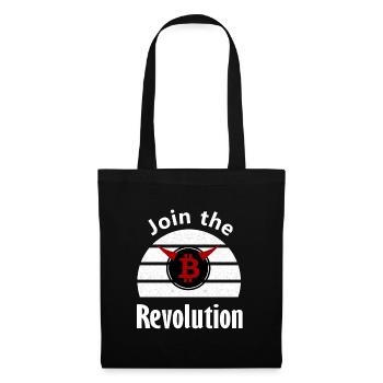 Bitcoin Revolution: Join the Movement - Stoffbeutel - Schwarz - Vorne