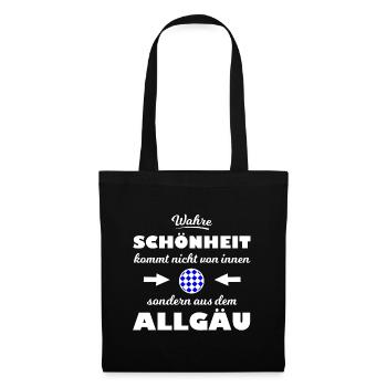 Wahre Schönheit aus dem Allgäu - Stoffbeutel - Schwarz - Vorne