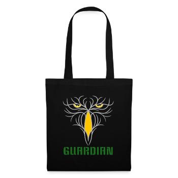 GUARDIAN - Taktisches Raubvogel-Design - Stoffbeutel - Schwarz - Vorne