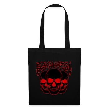 Dreifacher Totenkopf Gothic - Stoffbeutel - Schwarz - Vorne