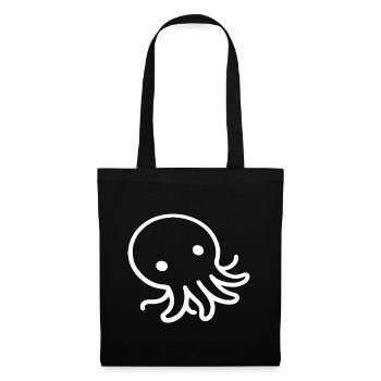 Reclining Octopus One Line Sea Motif - Tote Bag - black - Front