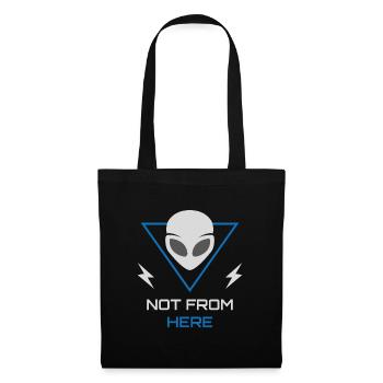 Alien UFO Sci-Fi Outsider - Stoffbeutel - Schwarz - Vorne