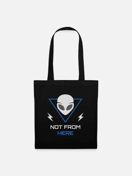 Alien UFO Sci Fi Outsider - Tote Bag - black