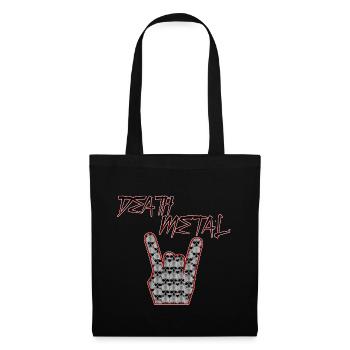 Death Metal Skull Hand Pommesgabel  - Stoffbeutel - Schwarz - Vorne