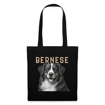 Berner Sennenhund Vintage - Stoffbeutel - Schwarz - Vorne