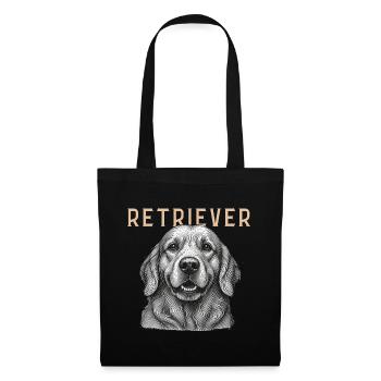 Retriever Dog Vintage - Stoffbeutel - Schwarz - Vorne