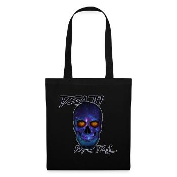 Kosmischer Death Metal Totenschädel - Stoffbeutel - Schwarz - Vorne