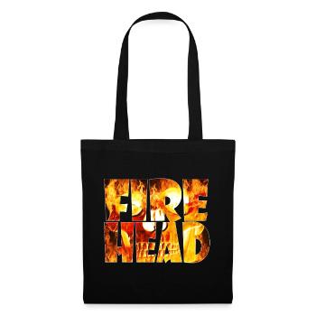 Feuerkopf lettering made of flames - Tote Bag - black - Front