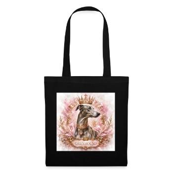 Royal Greyhound Portrait with Crown - Tote Bag - black - Front
