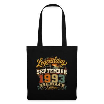 Legendär seit September 1993 Vintage Gift - Stoffbeutel - Schwarz - Vorne