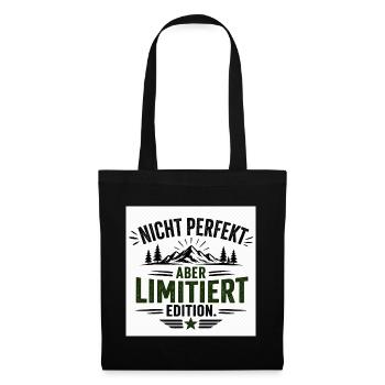 Nicht Perfekt Aber Limitierte Edition - Stoffbeutel - Schwarz - Vorne