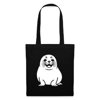 Cute seal silhouette - Tote Bag - black - Front