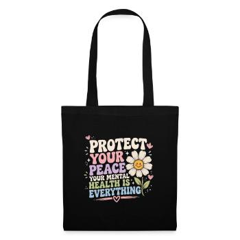 Protect Your Peace: Health Is Everything - Tote Bag - black - Front