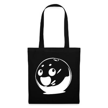 Boule de bowling souriante - Sac en tissu - noir - Devant