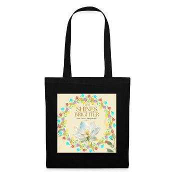 Éclat de la Lumière de l’Anneau de Fleurs - Sac en tissu - noir - Devant