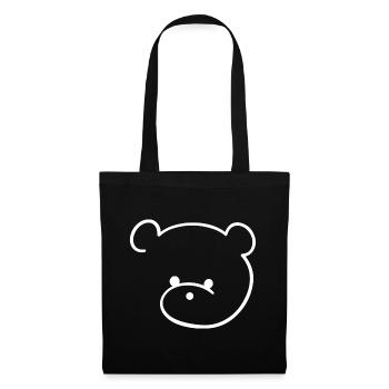 Cute teddy bear with button eyes - Tote Bag - black - Front
