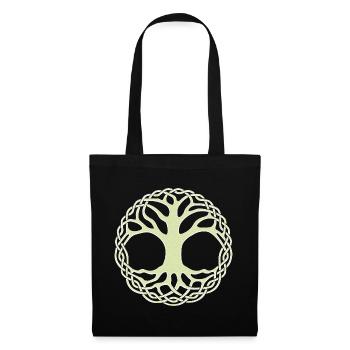 Tree of Life Celtic Knot Circle - Tote Bag - black - Front