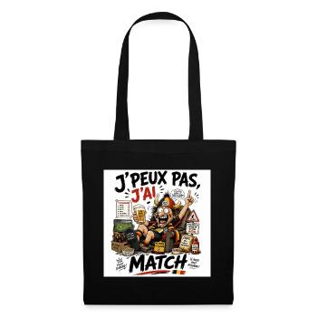 J'peux pas j'ai match - Sac en tissu - noir - Devant