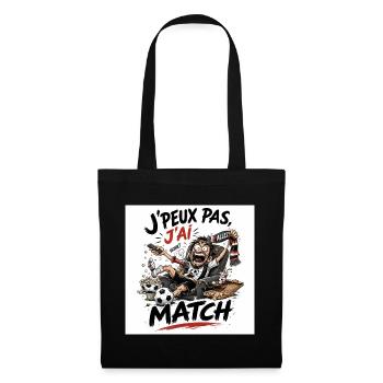 J'peux pas j'ai match - Sac en tissu - noir - Devant