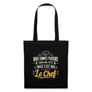 mais c'est moi le chef - Sac en tissu - noir - Devant