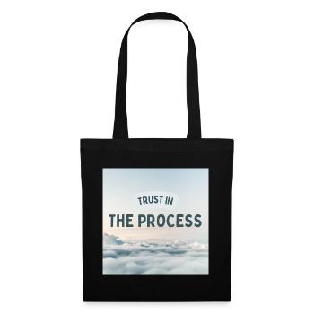 Conception inspirante de citation Trust In The Process - Sac en tissu - noir - Devant