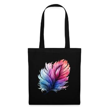 Prismatic Feather Gradient - Tote Bag - black - Front