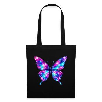 Glossy Metallic Butterfly - Tote Bag - black - Front