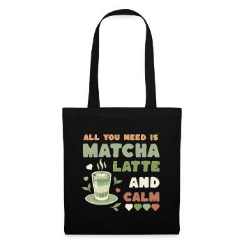Matcha Latte Calm Design - Tote Bag - black - Front