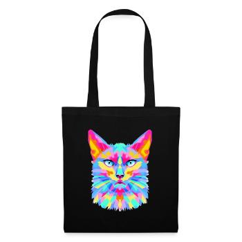 Geometric Cat Burst - Tote Bag - black - Front