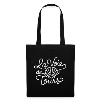 La Voie de Tours – Saint-Jacques Compostelle - Sac en tissu - noir - Devant