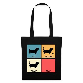 Basset Hound Dog Lover Gift for Dog Mom - Tote Bag - black - Front