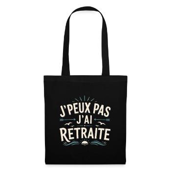 J peux pas j ai retraite - Sac en tissu - noir - Devant