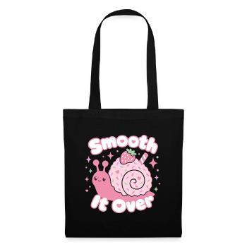 Glätten Sie es über Kawaii-Dessertschnecke - Stoffbeutel - Schwarz - Vorne