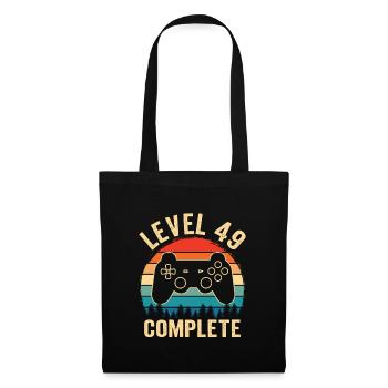 49. Geburtstag Level 49 Complete 49 Jahre Gamer - Stoffbeutel - Schwarz - Vorne