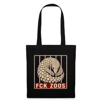 FCK Zoos Pangolin - Stoffbeutel - Schwarz - Vorne