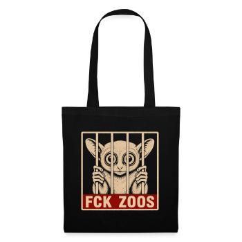 FCK Zoos Koboldmaki - Stoffbeutel - Schwarz - Vorne