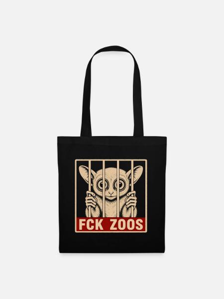 FCK Zoos Koboldmaki - Stoffbeutel - Schwarz