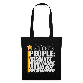People Absolute Nightmare 1 Stern Review Logo Text - Stoffbeutel - Schwarz - Vorne