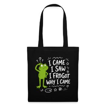 Frosch - I came I saw I frogot why I came - Stoffbeutel - Schwarz - Vorne
