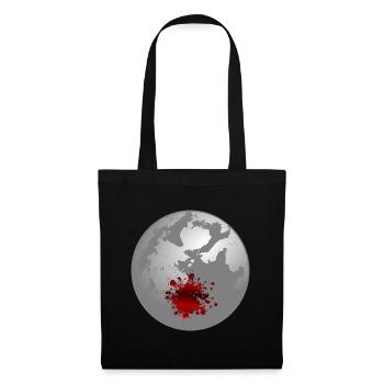 Halloween Mond Blutflecken - Stoffbeutel - Schwarz - Vorne