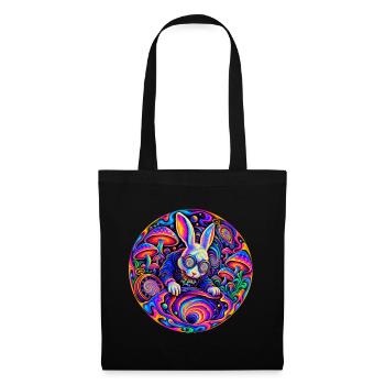 Hase - Stoffbeutel - Schwarz - Vorne