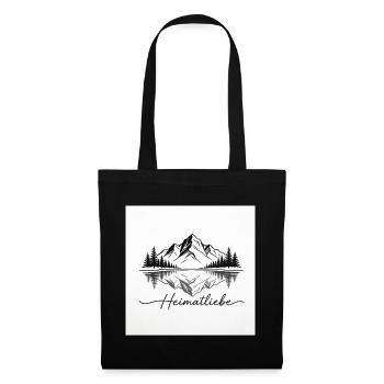 Heimatliebe Bergsee - Dein Naturmoment! - Stoffbeutel - Schwarz - Vorne
