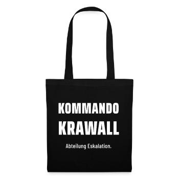 Kommando Krawall - Stoffbeutel - Schwarz - Vorne