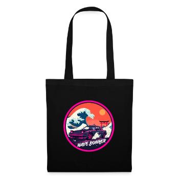 Wave Runner Retro Sunset JDM Streetwear - Stoffbeutel - Schwarz - Vorne
