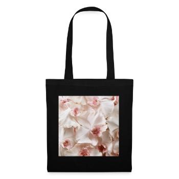 Trendige, rosa-weiße Orchidee - Stoffbeutel - Schwarz - Vorne